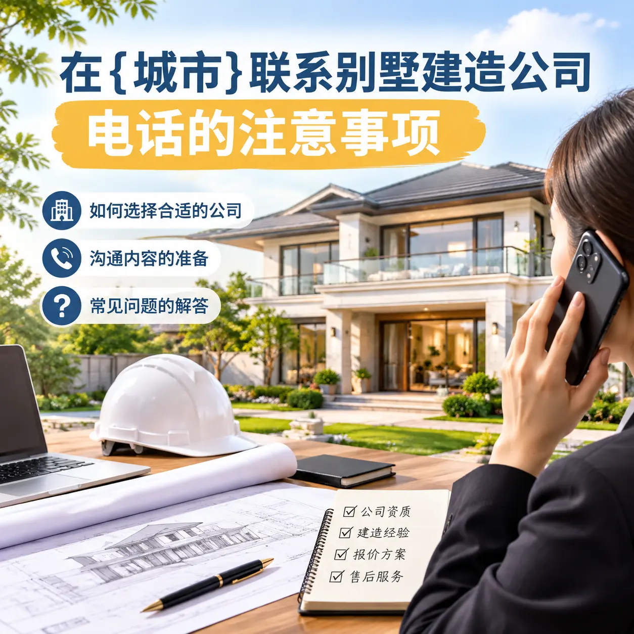 在六枝特联系别墅建造公司电话的注意事项